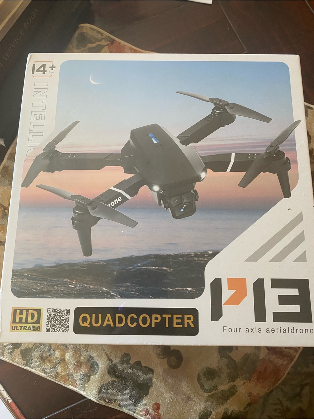 Black Foldable Quadcopter Drone - HD Camera P 13 4 axis aerial drone New
